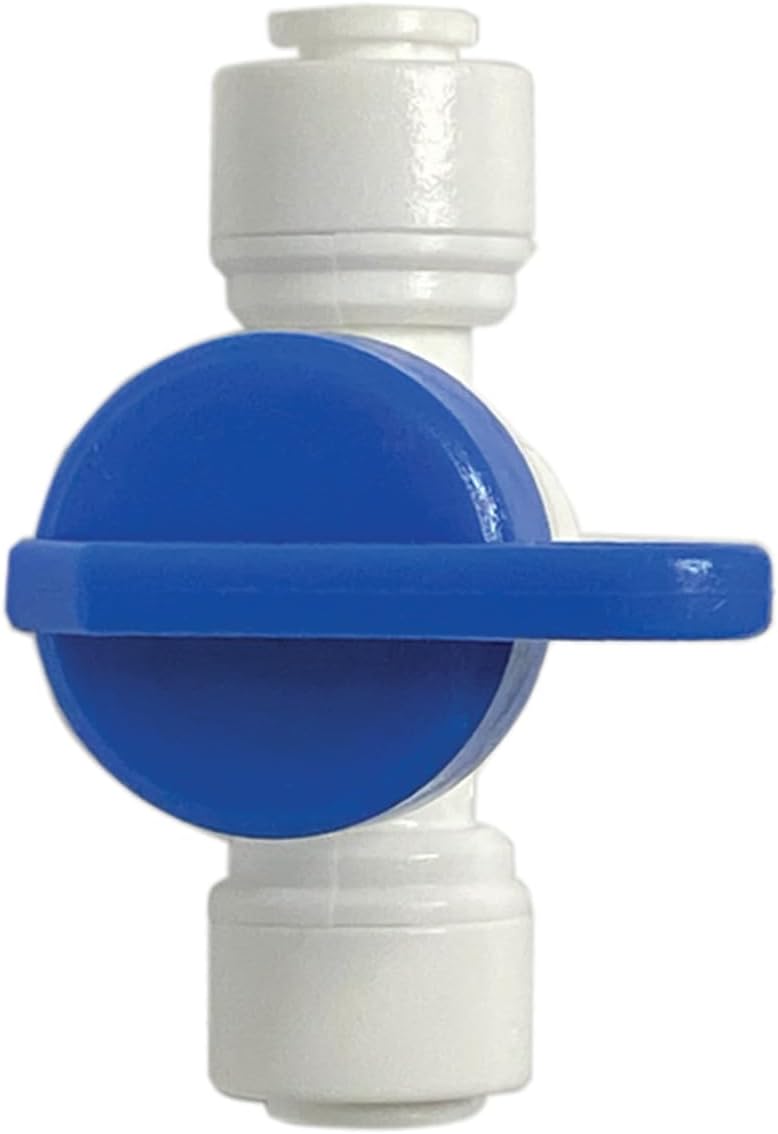 Filtration Warehouse Speed Fit 1/4 or 3/8 Inch Shut Off Valve, Push to Connect Plastic Plumbing Fitting, With Locking Clips, , Compare to PPSV040808WP (1/4" Five Pack) - Image 5